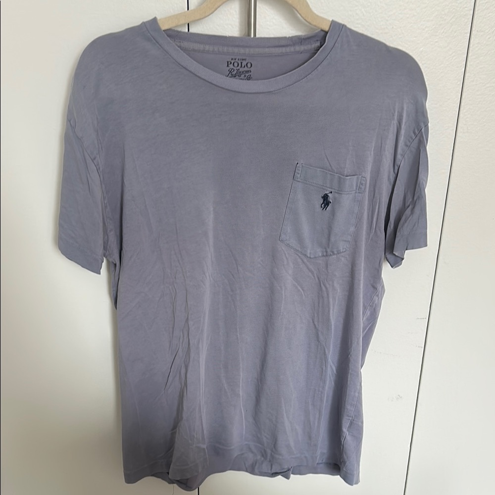 Polo by Ralph Lauren Blue/Gray Short Sleeve Tee Size Small